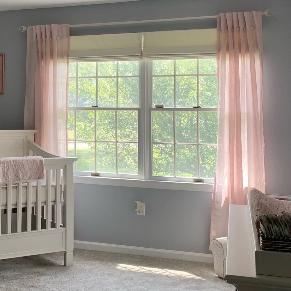DKNY Pink Sheer Curtains